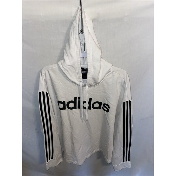 Adidas Women’s Athletic Hoodie Size 4X White Athleisure Tennis Cross Training - Picture 1 of 12